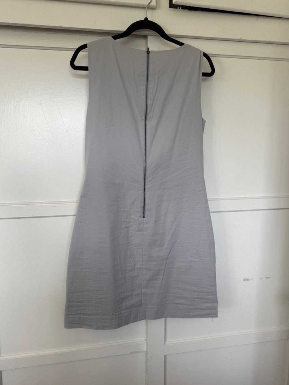 Theory Light Gray Sleeveless Mini Sheath Dress - Picture 5 of 5